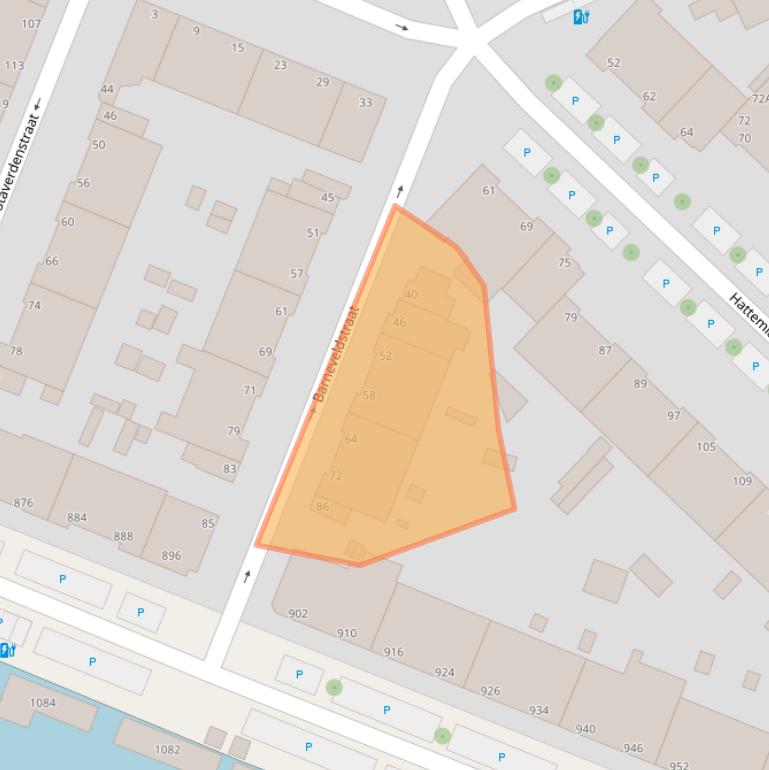 Kaart van postcodegebied 2573WE.