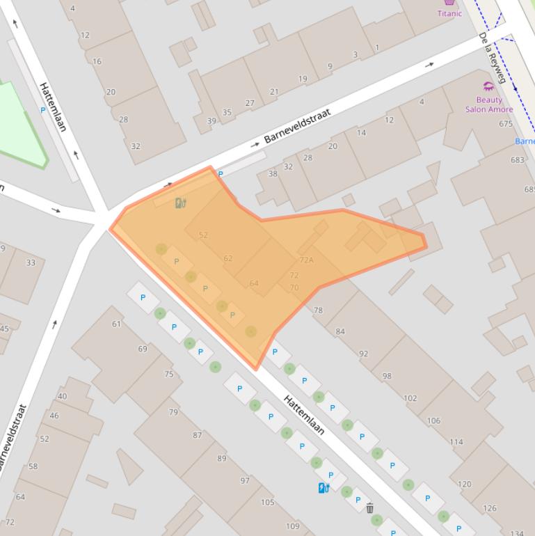 Kaart van postcodegebied 2573WN.