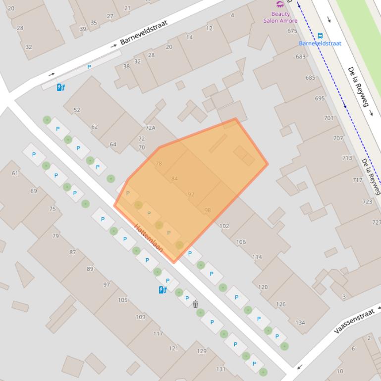 Kaart van postcodegebied 2573WP.