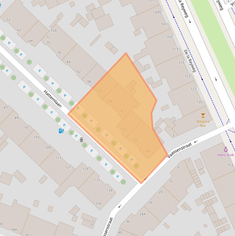 Kaart van postcodegebied 2573WR.