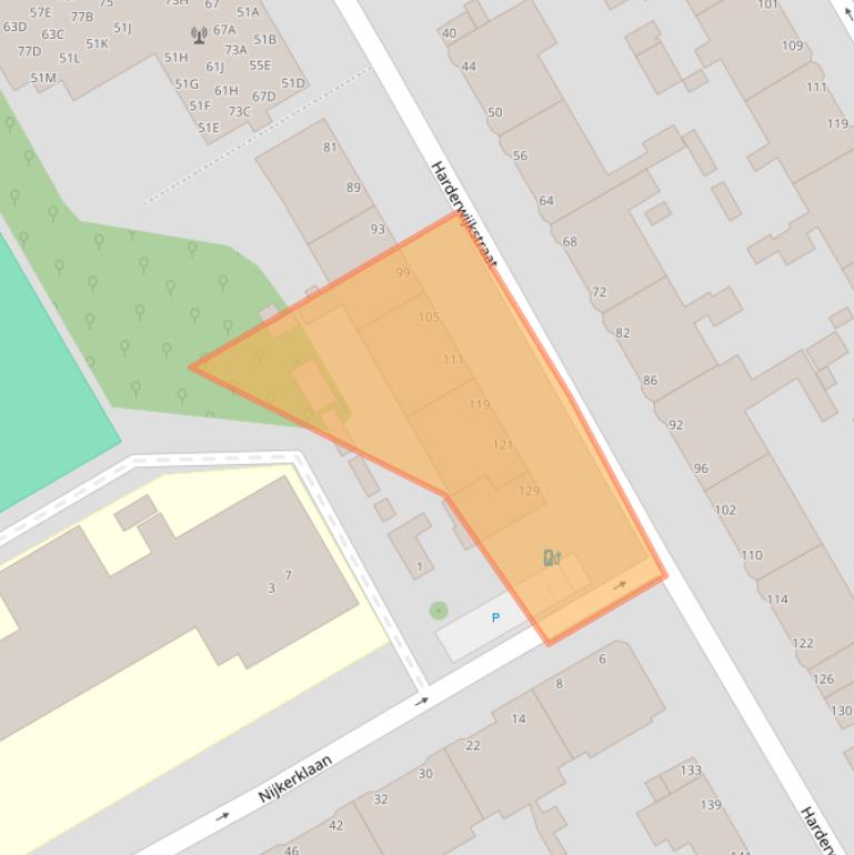 Kaart van postcodegebied 2573ZC.