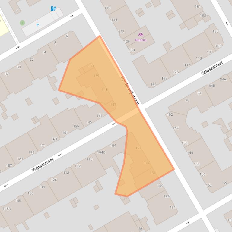 Kaart van postcodegebied 2573ZD.