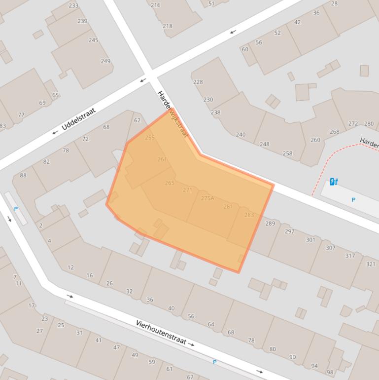 Kaart van postcodegebied 2573ZH.