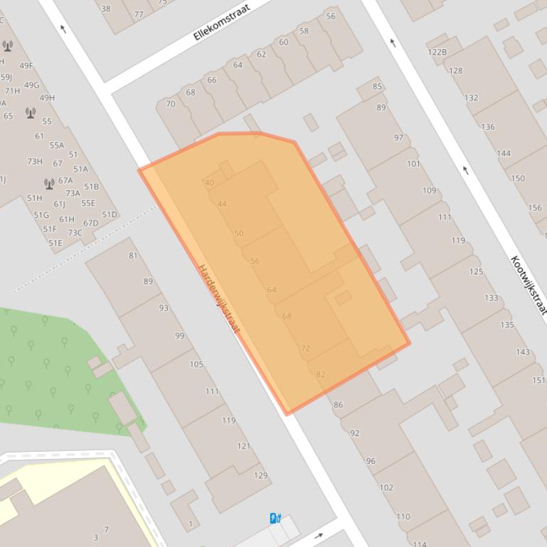 Kaart van postcodegebied 2573ZM.