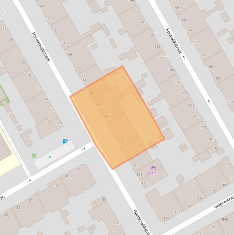 Kaart van postcodegebied 2573ZN.