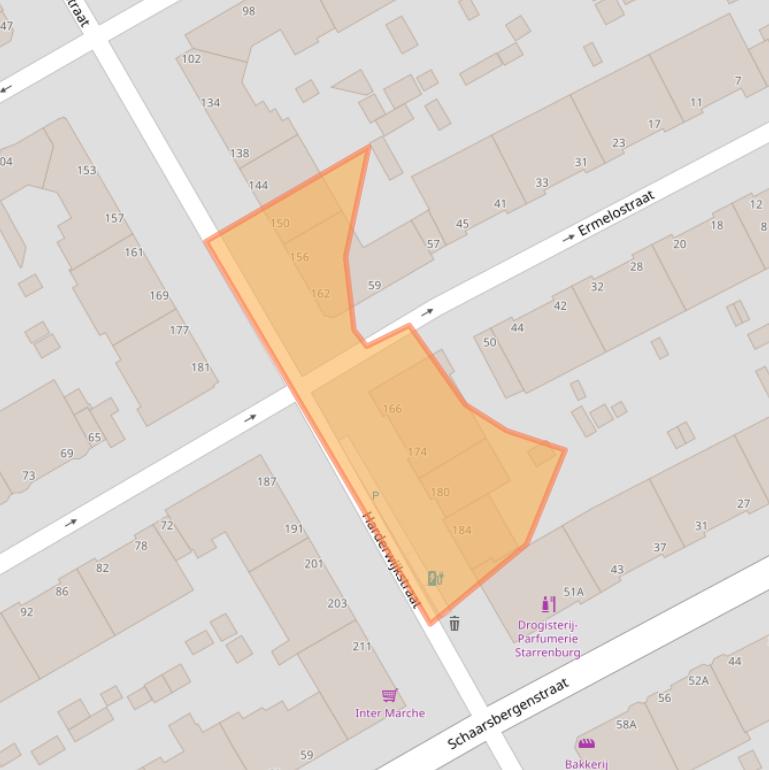 Kaart van postcodegebied 2573ZR.