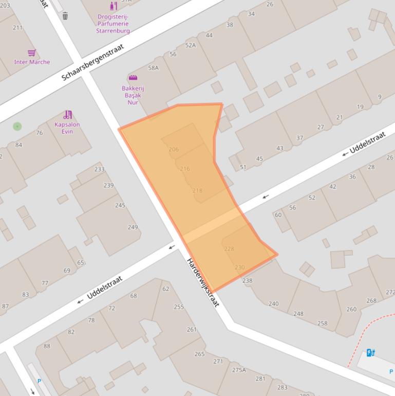 Kaart van postcodegebied 2573ZS.