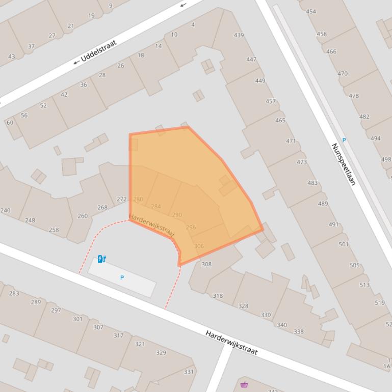 Kaart van postcodegebied 2573ZV.