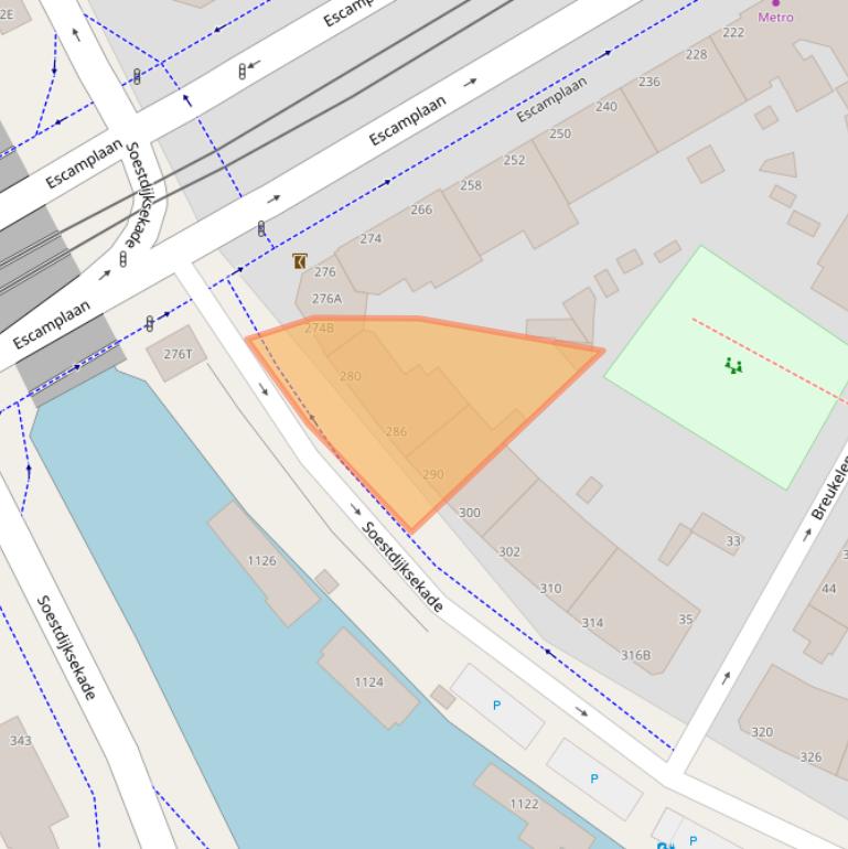 Kaart van postcodegebied 2574BP.