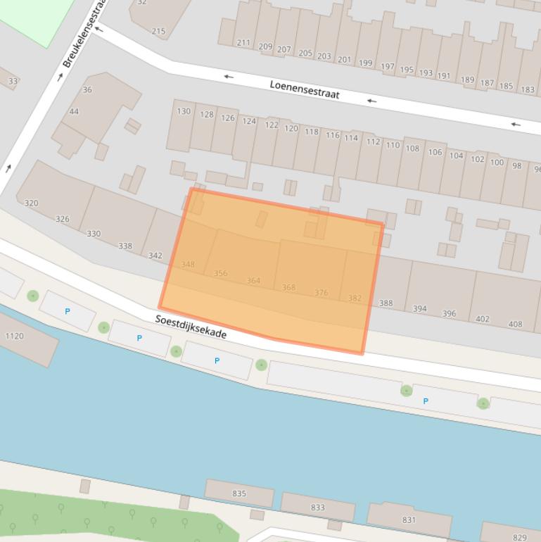 Kaart van postcodegebied 2574BT.