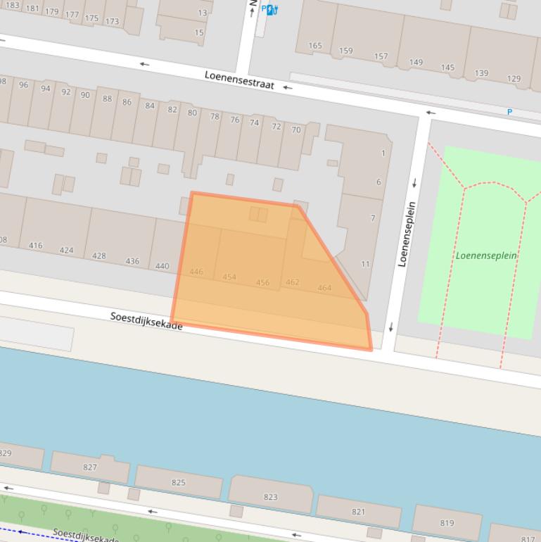 Kaart van postcodegebied 2574BX.