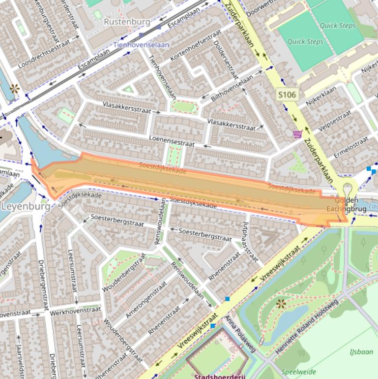 Kaart van postcodegebied 2574CG.