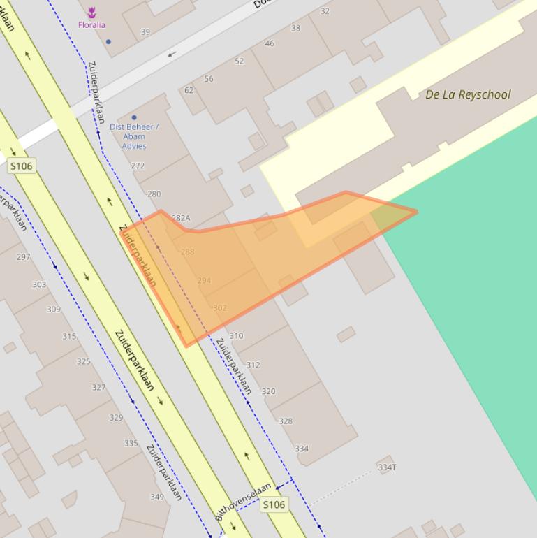 Kaart van postcodegebied 2574GN.