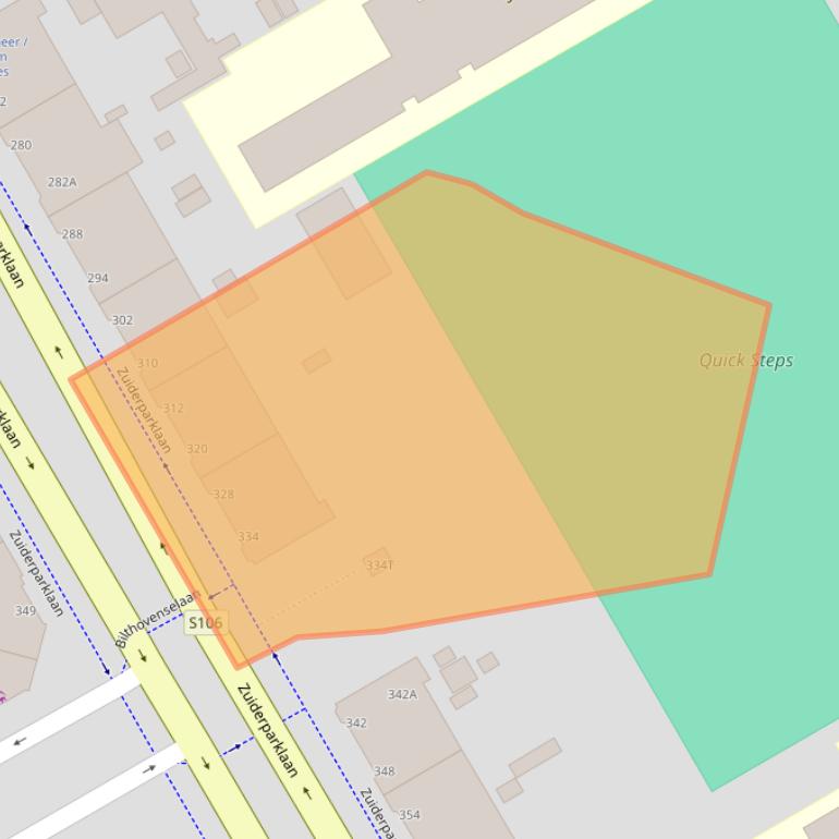 Kaart van postcodegebied 2574GP.