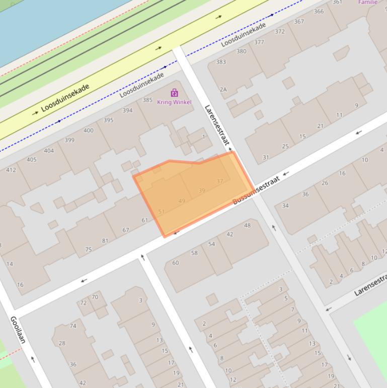 Kaart van postcodegebied 2574JB.