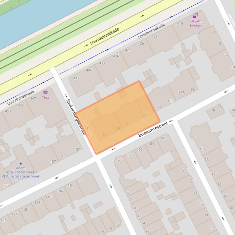 Kaart van postcodegebied 2574JE.