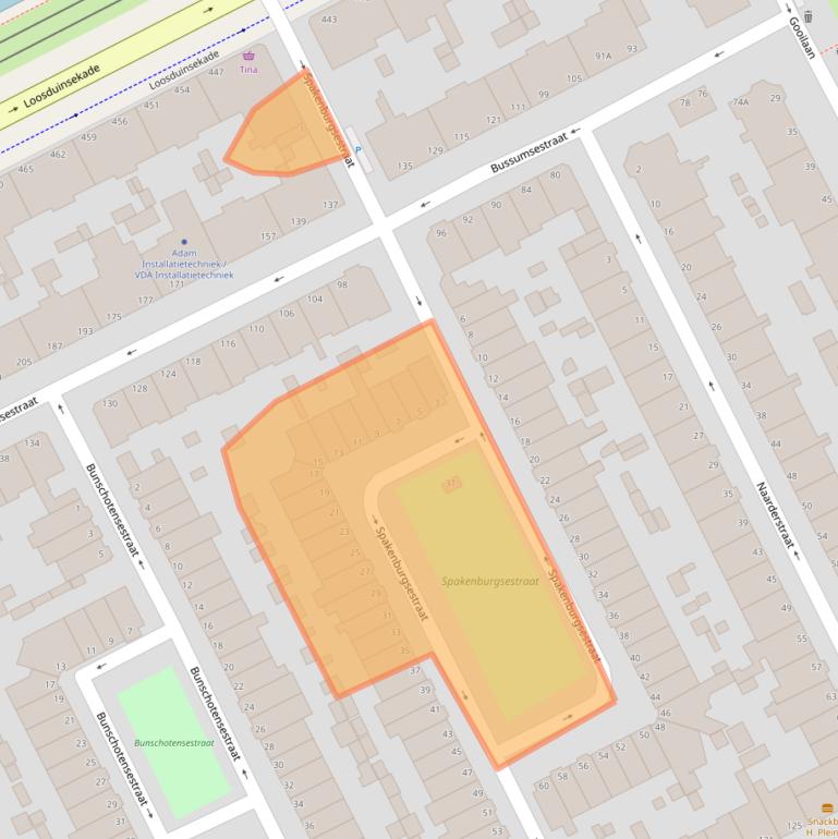 Kaart van postcodegebied 2574JR.