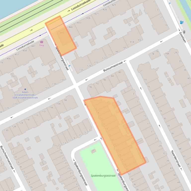 Kaart van postcodegebied 2574JV.