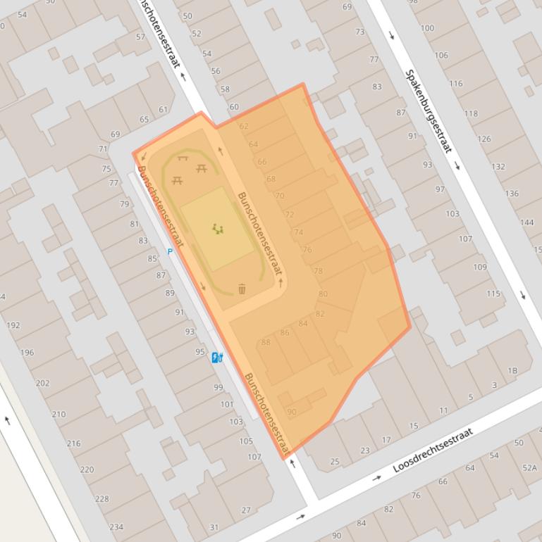 Kaart van postcodegebied 2574KJ.