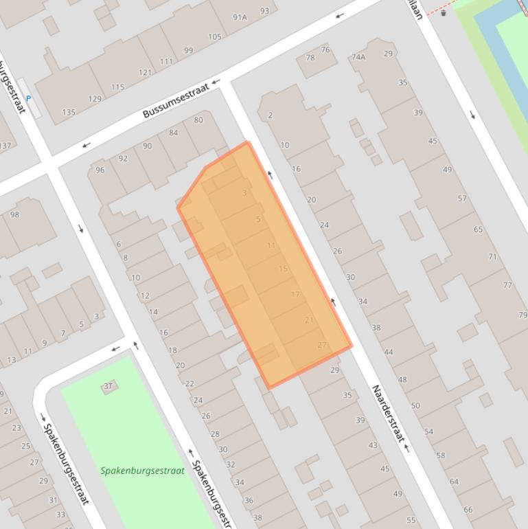 Kaart van postcodegebied 2574PA.