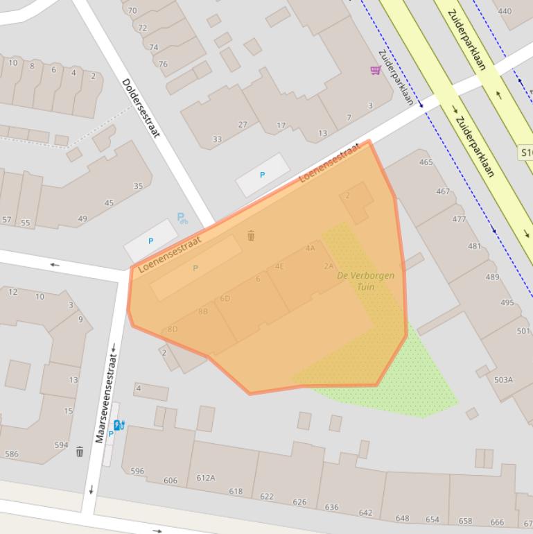 Kaart van postcodegebied 2574RN.