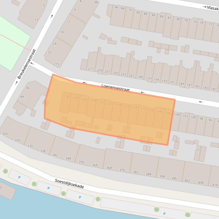 Kaart van postcodegebied 2574RT.