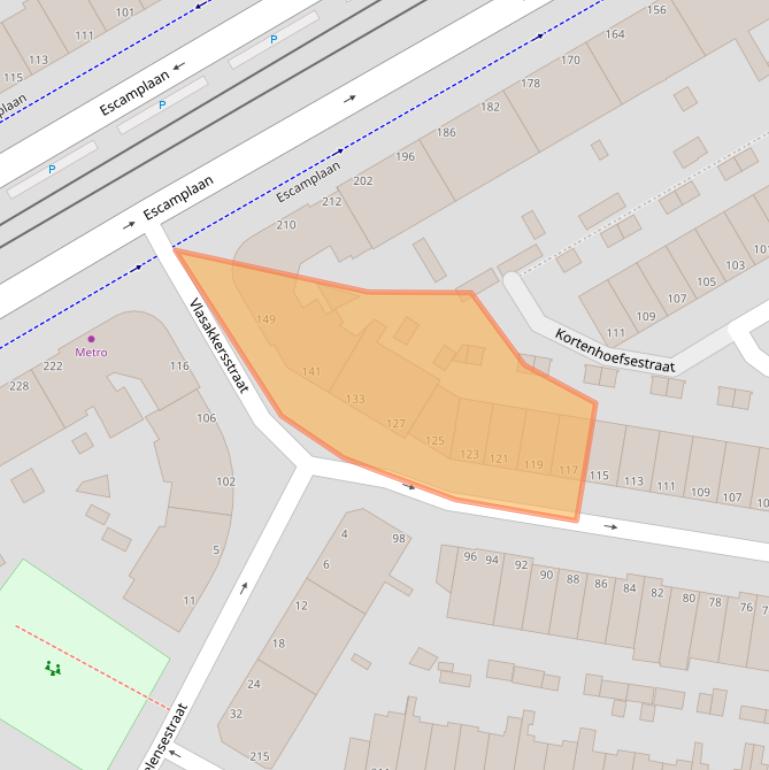 Kaart van postcodegebied 2574SG.