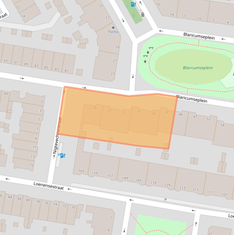 Kaart van postcodegebied 2574SP.