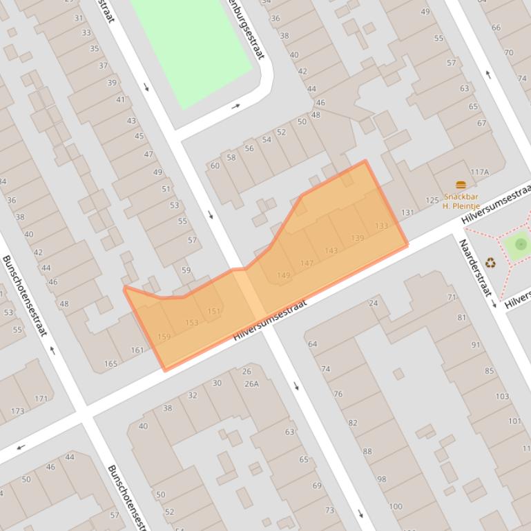 Kaart van postcodegebied 2574XD.