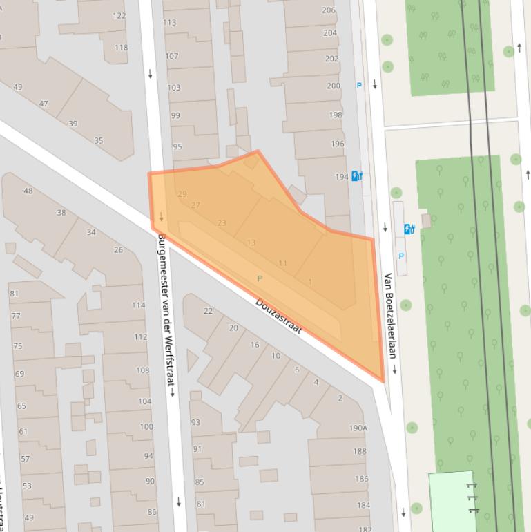 Kaart van postcodegebied 2581RV.