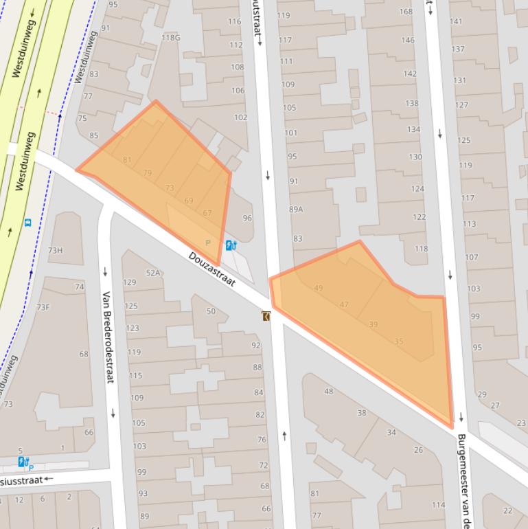 Kaart van postcodegebied 2581RW.