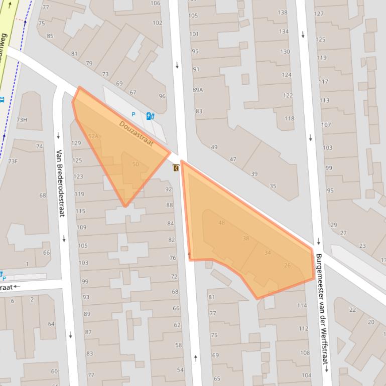 Kaart van postcodegebied 2581RZ.