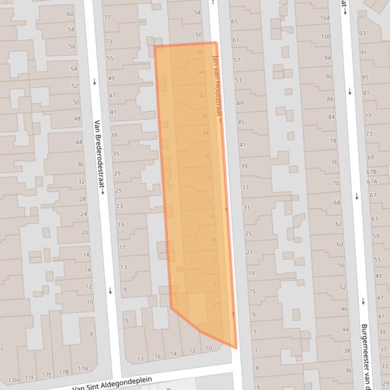 Kaart van postcodegebied 2581SX.