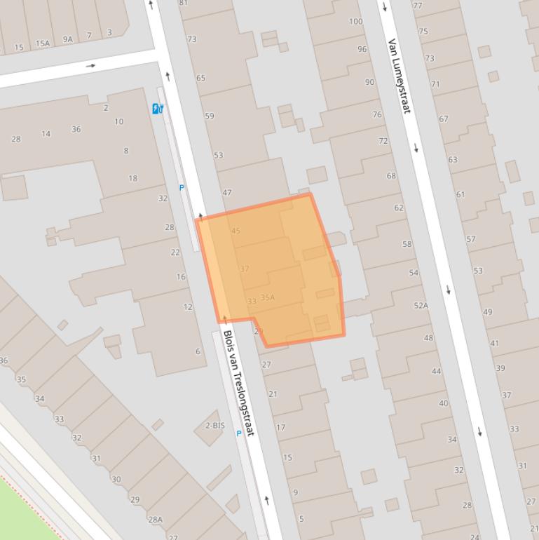 Kaart van postcodegebied 2581VW.