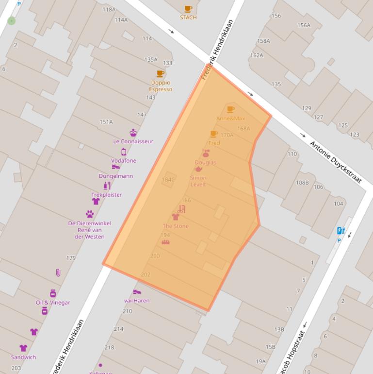 Kaart van postcodegebied 2582BK.