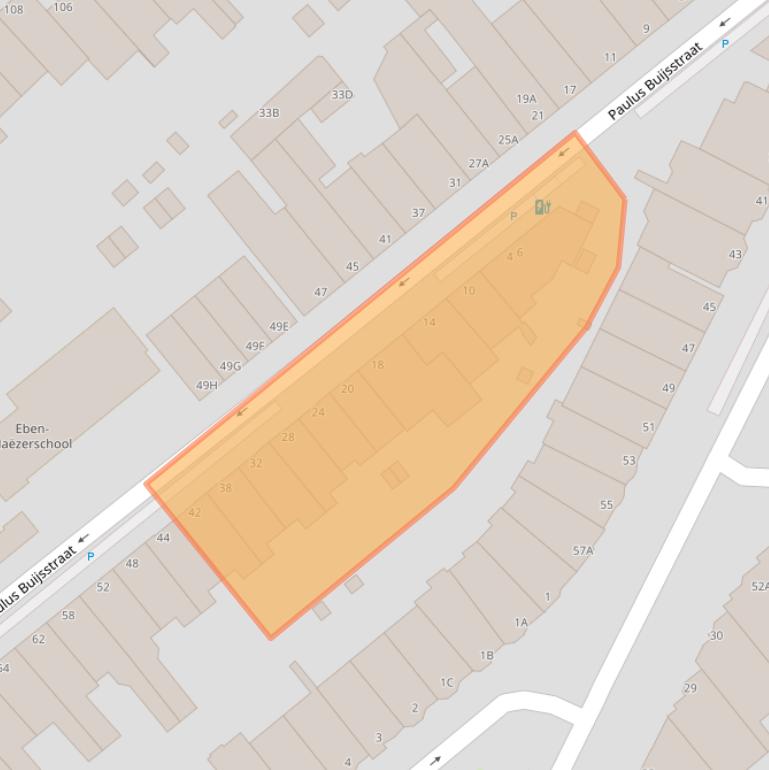 Kaart van postcodegebied 2582CJ.