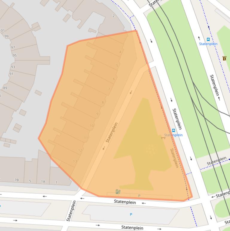 Kaart van postcodegebied 2582EX.