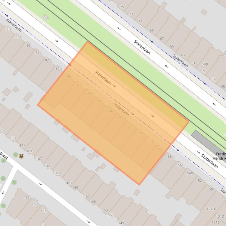 Kaart van postcodegebied 2582GR.