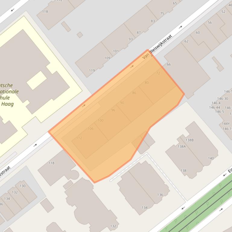 Kaart van postcodegebied 2582LH.