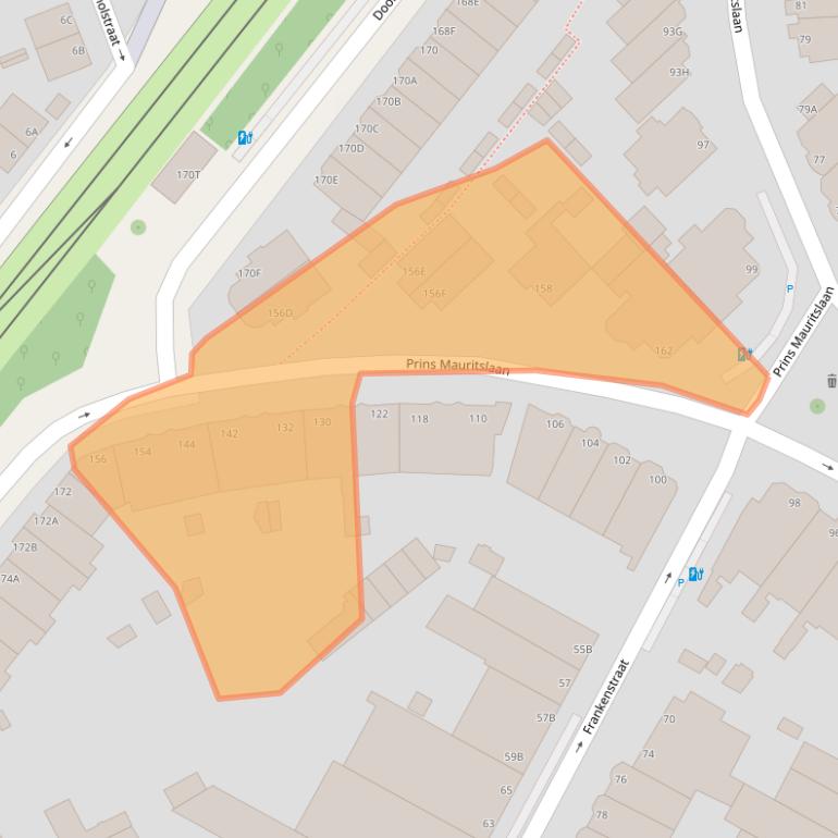 Kaart van postcodegebied 2582LZ.