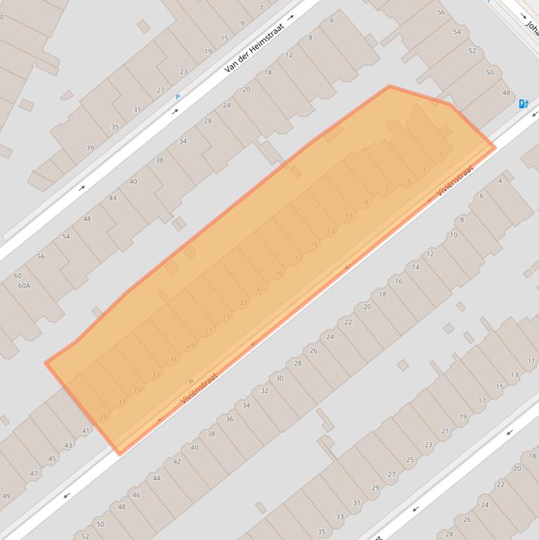 Kaart van postcodegebied 2582RR.