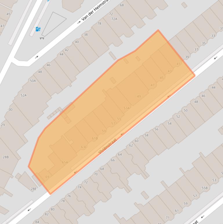 Kaart van postcodegebied 2582RS.