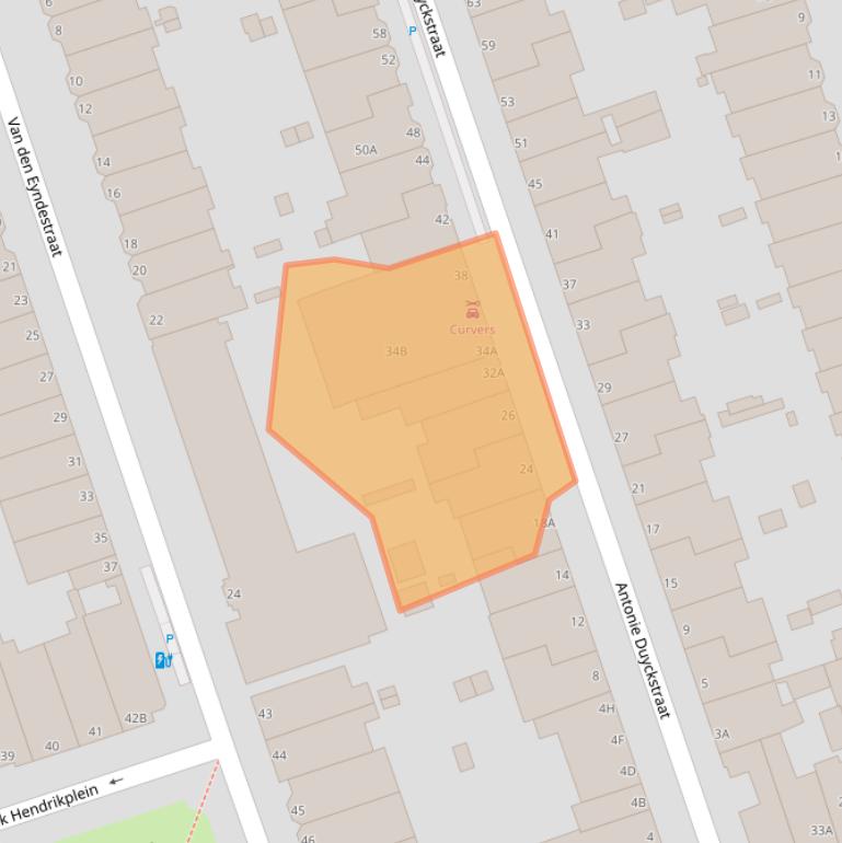 Kaart van postcodegebied 2582TL.