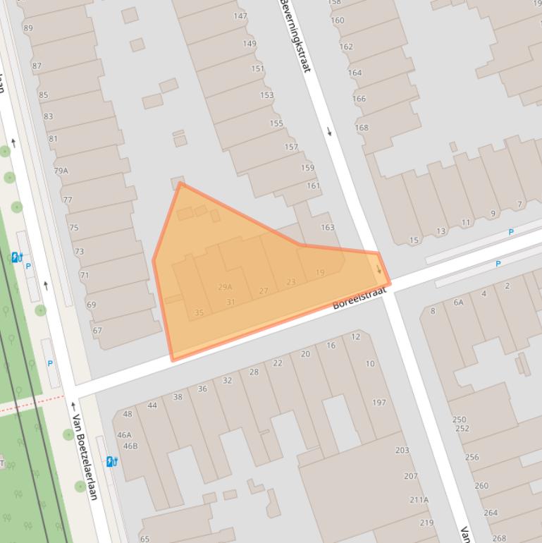 Kaart van postcodegebied 2582TX.