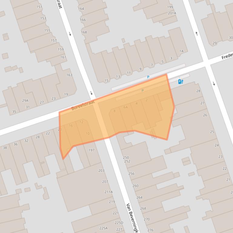 Kaart van postcodegebied 2582TZ.