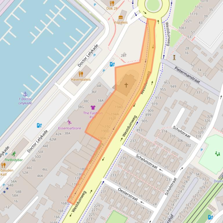 Kaart van postcodegebied 2583AH.