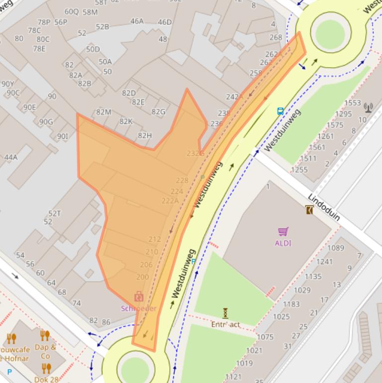 Kaart van postcodegebied 2583AJ.