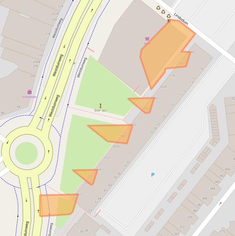 Kaart van postcodegebied 2583AV.