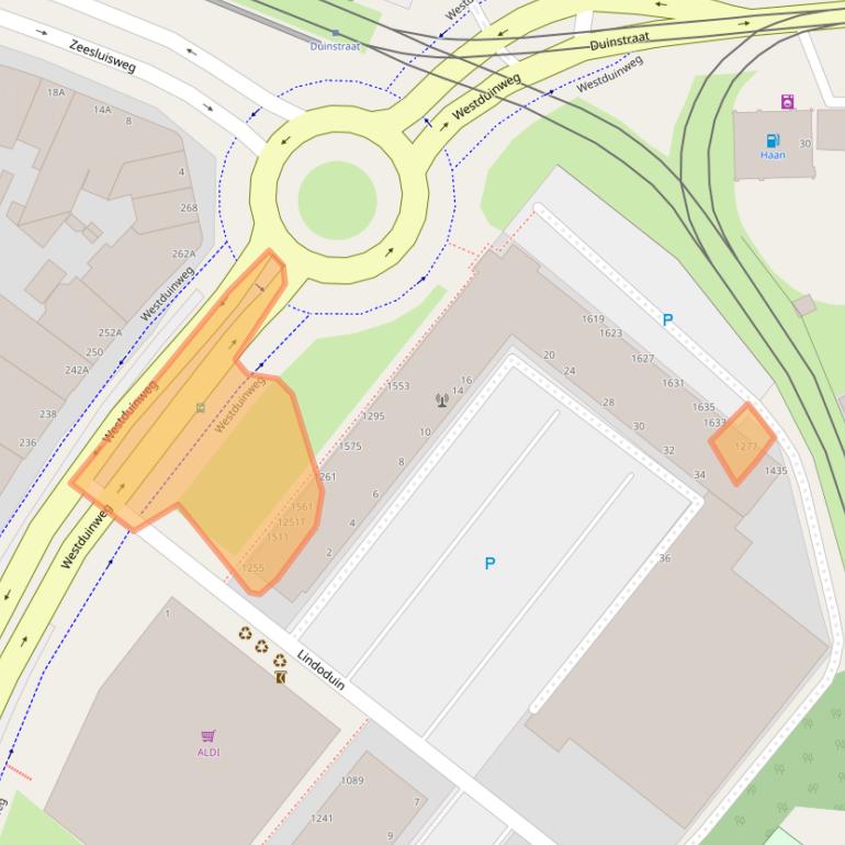 Kaart van postcodegebied 2583AW.