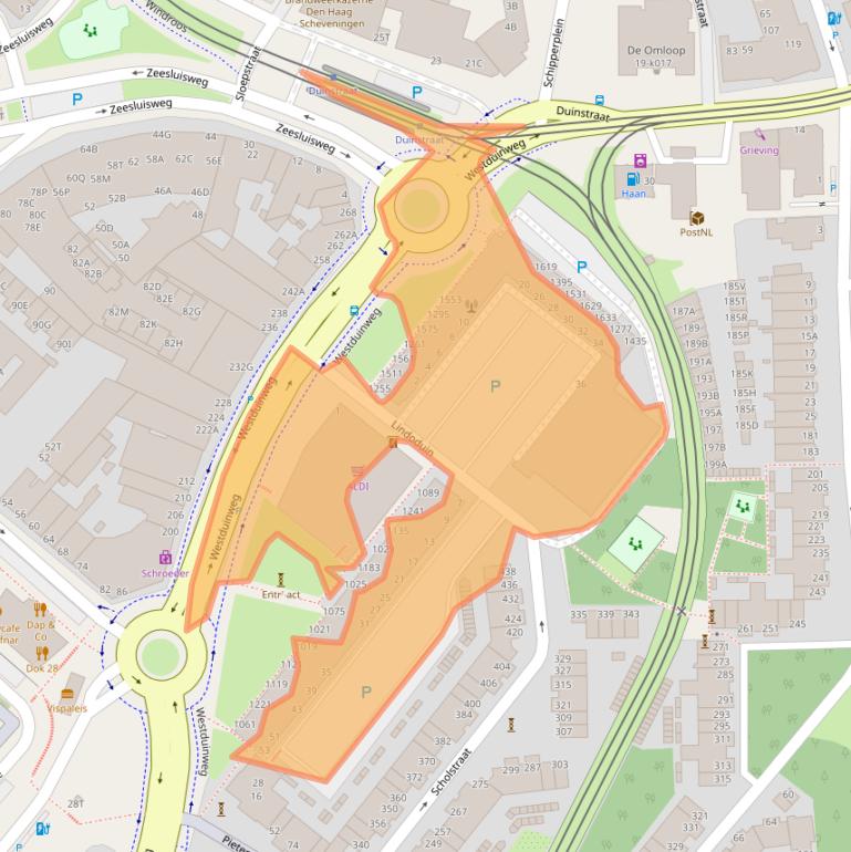 Kaart van postcodegebied 2583BG.